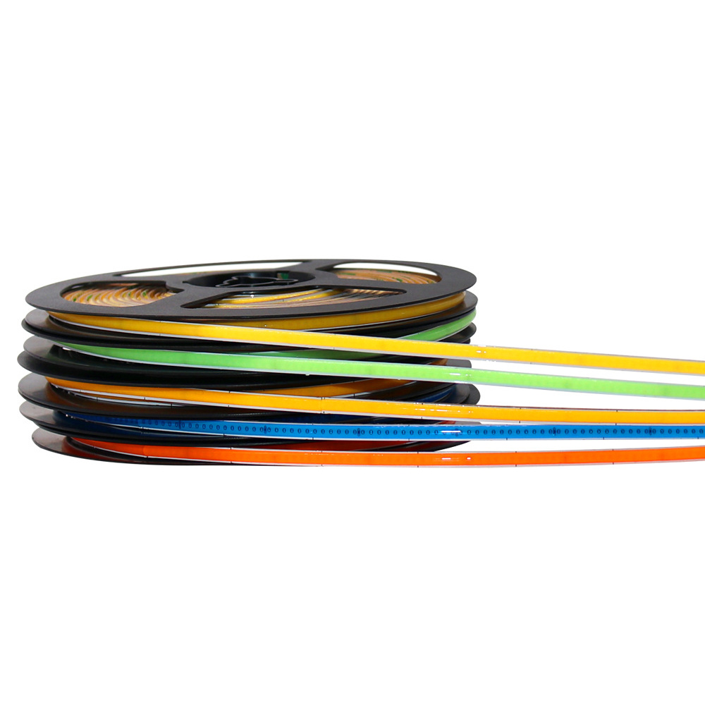 DC12/24V 4MM Super Narrow 480LEDs/M High Density Single Color 90 CRI LED Flexible COB Strip Light 16.4ft/5m per Roll DC12/24V 4MM Super Narrow 480LEDs/M High Density Single Color 90 CRI LED Flexible COB Strip Light 16.4ft/5m per Roll
